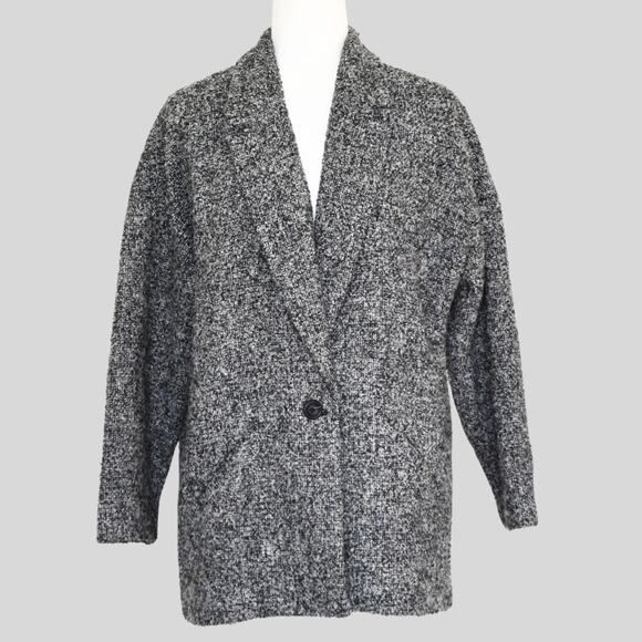 GAP Women's Single Button Boucle Blazer/Coat Size M - Picture 1 of 9